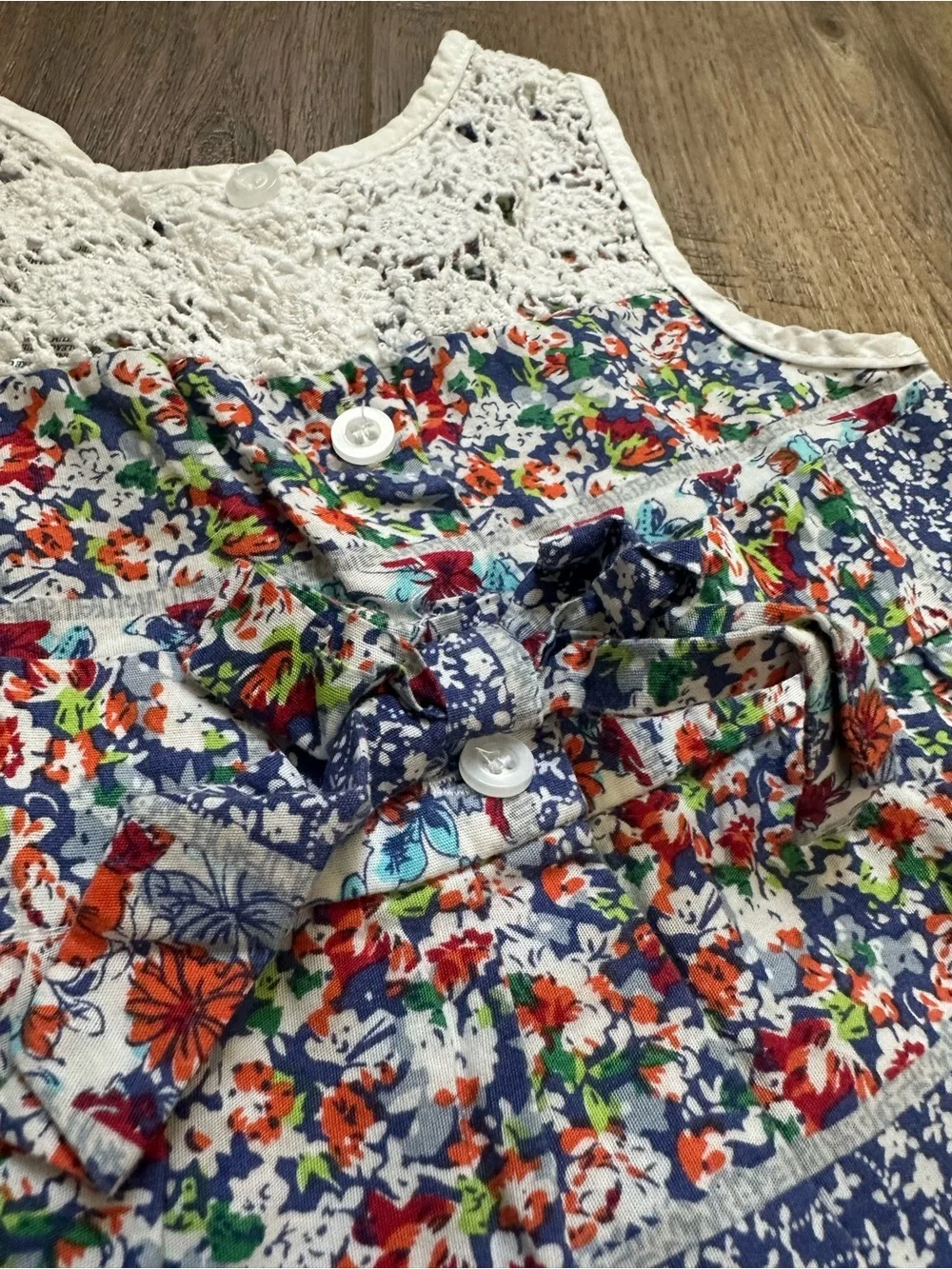 Blueberi Boulevard Girl’s Dress, Floral, Lace, Coquette, Cottagecore, Quilt, 3T